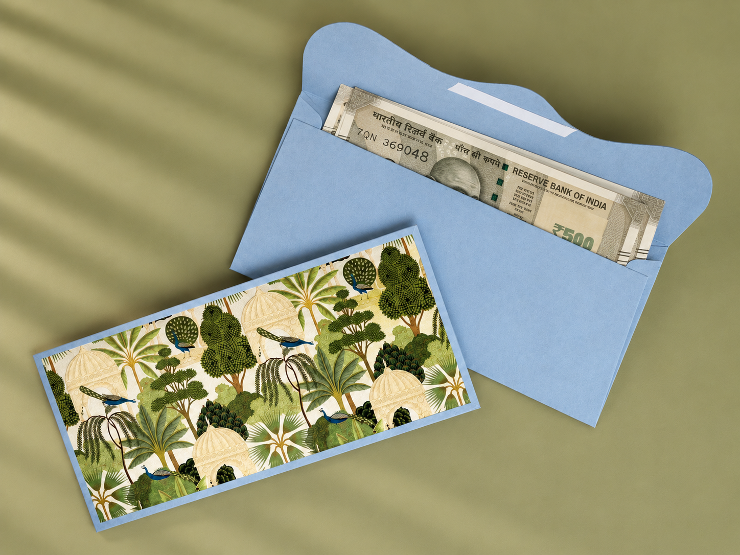 Garden & Peacock Money Envelope - Image 3