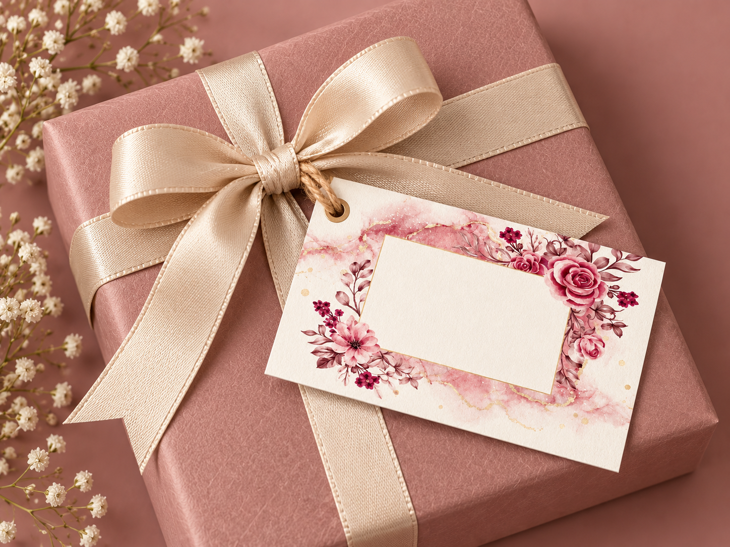 Blush Botanical Gift Tag (Pack of 10) - Image 4