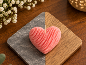 Waffle Heart Candle
