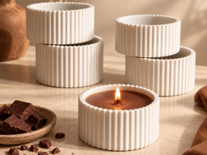 Dark Cocoa Ceramic Jar Candle