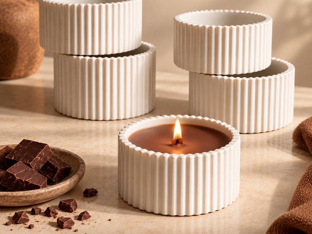 Dark Cocoa Ceramic Jar Candle