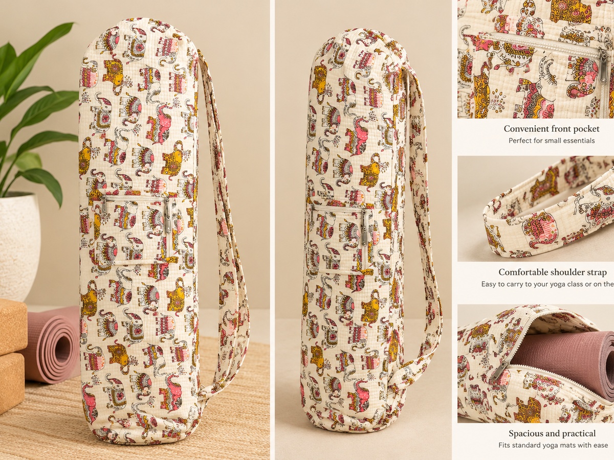 Hathi Quilted Yoga Bag - Image 2