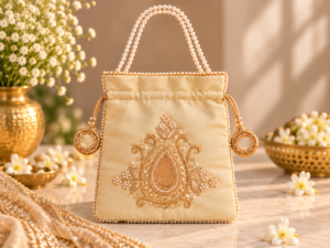 Noor Pearl-Embellished Potli Bag
