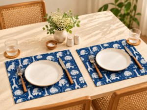 Table Mats- Blue Elephant Print (Coming Soon)